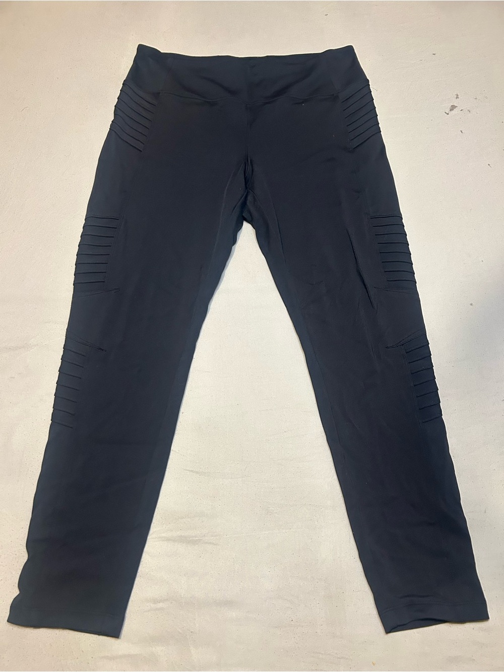 Athleta Black Ribbed-Side High-Waist Leggings - Picture 1 of 11